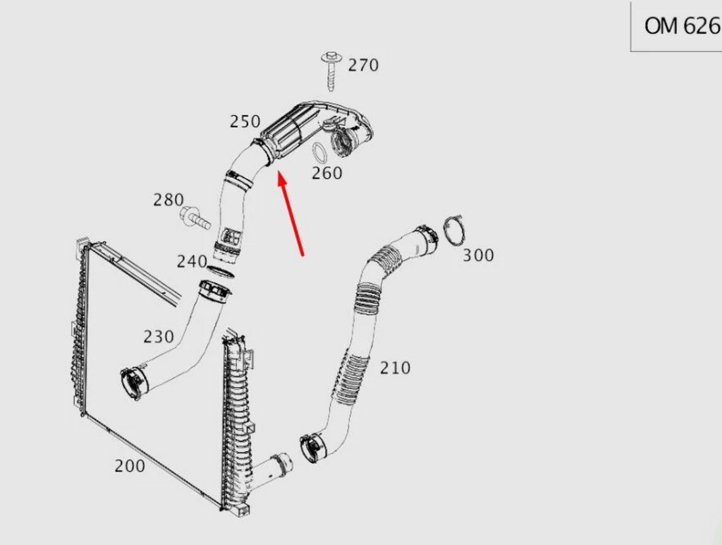 Mercedes W205 C200d Turbo Borusu Komple | BSG 60-725-037
