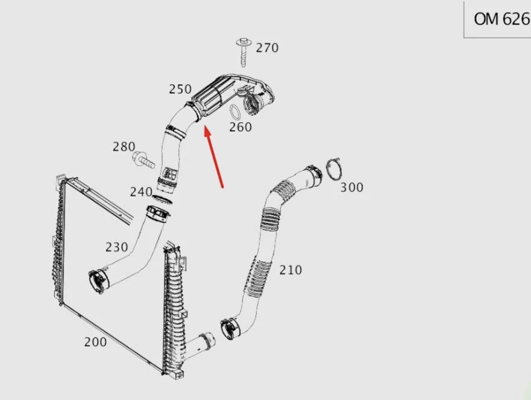 Mercedes W205 C200d Turbo Borusu Komple | BSG 60-725-037