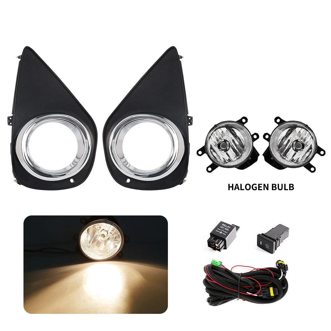Toyota Yaris 2015-2017 Hatchback Sis Lambası Ön Tampon Lambası Halojen Ampuller
